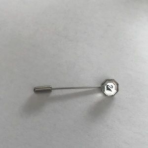Swarovski crystal SCS lapel tie pin w logo